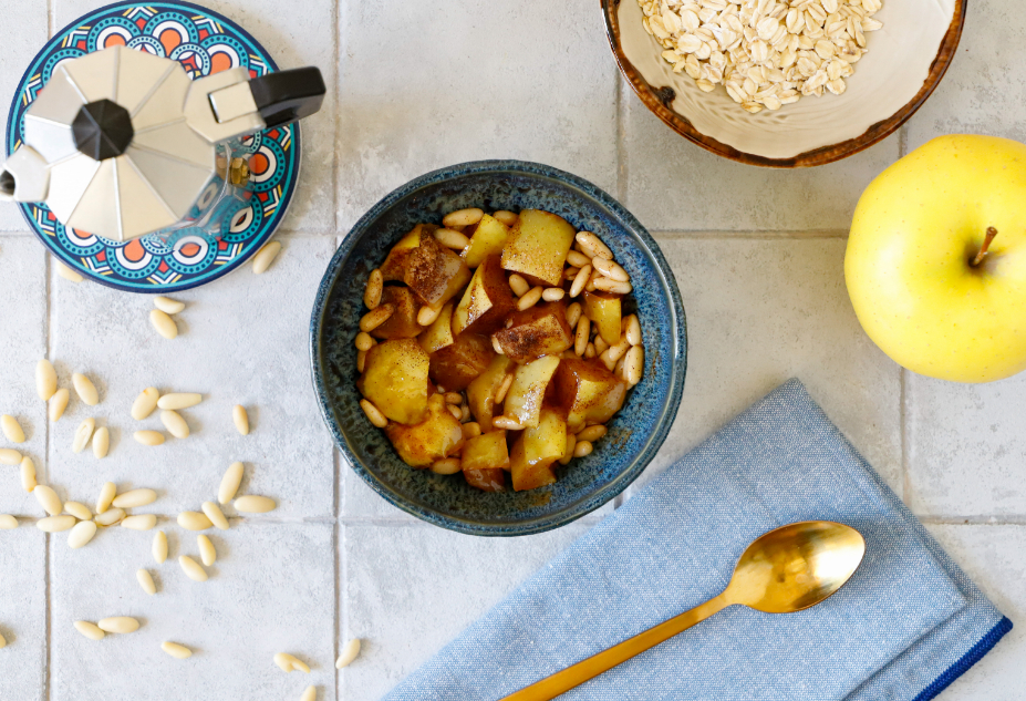 Mela cotta ai pinoli e cannella